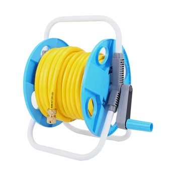 

44x28.5x25cm Home Garden Hose Reel Holder Rack Pipe Storage Cart Gardening Water Planting Cart Aluminum Frame Irrigation Supply