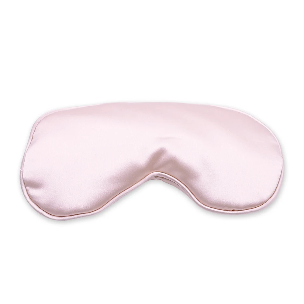 Pink Pure Silk Double-Side Shading EyeShade Sleeping Eye Mask Cover Eyepatch Blindfolds Eyeshade Health Sleep Shield Light NEW - Цвет: Pink