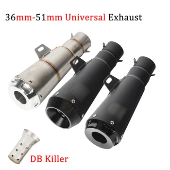 

36MM - 51MM Universal Motorcycle Exhaust Pipe For Scrambler For Ninja250 ER6N R3 Escape Laser Marking Motorbike Muffler