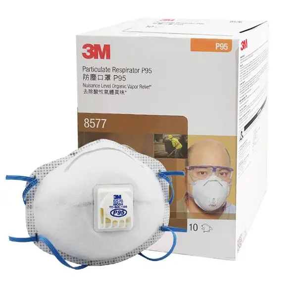 3M подлинный 8576 8577 в форме чашки P95 респиратор для частиц с клапаном уровень