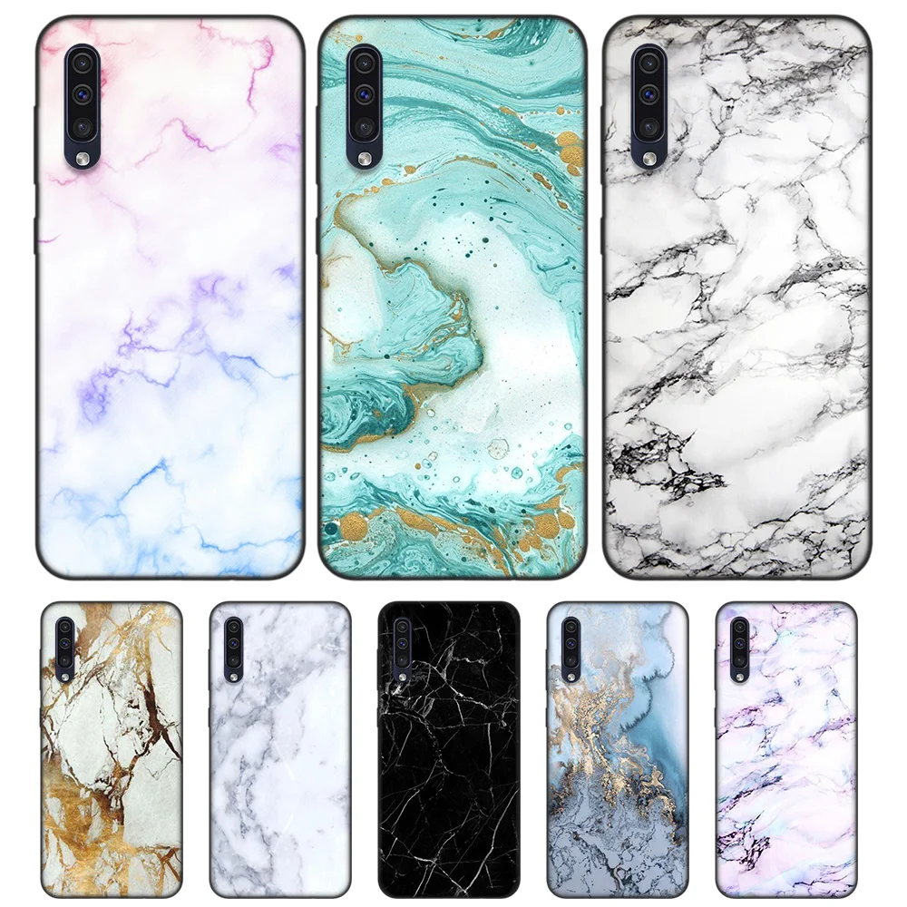 

Blcak Soft Silicone Case Cover for Samsung Galaxy A6 A7 Plus 2018 A10 A20 A30 A40 A50 A60 A70 A80 A20E Fundas Capa Granite Scru