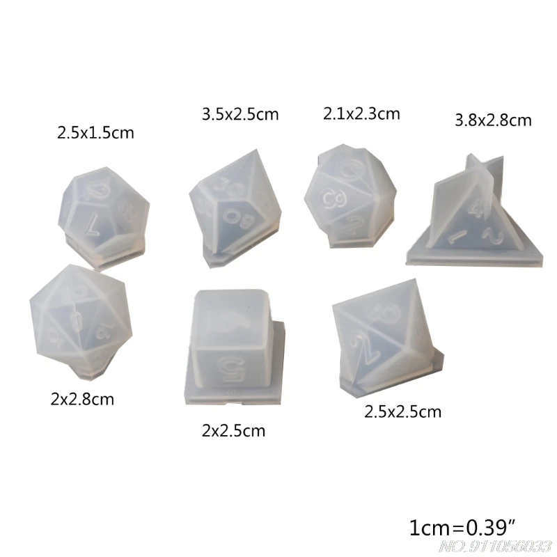 7 Shapes Fillet Square Mold Crystal Epoxy Resin Mold Digital Game Silicone Mould N12 20