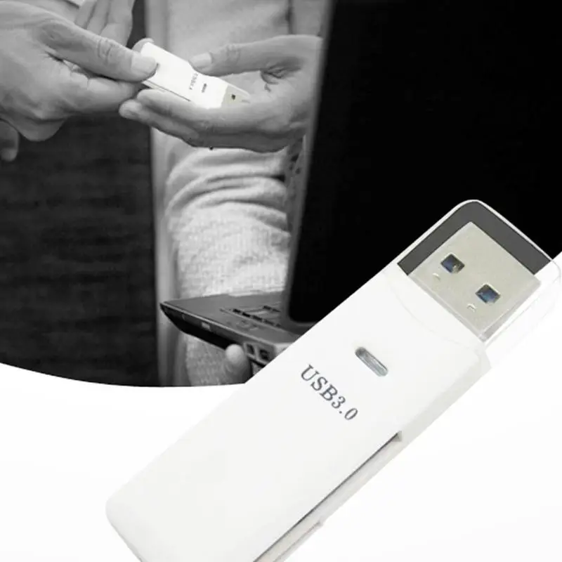 2 в 1 USB3.0 SD/TF кард-ридер Mni смарт-кард-ридер USB адаптер для компьютера ПК ноутбука