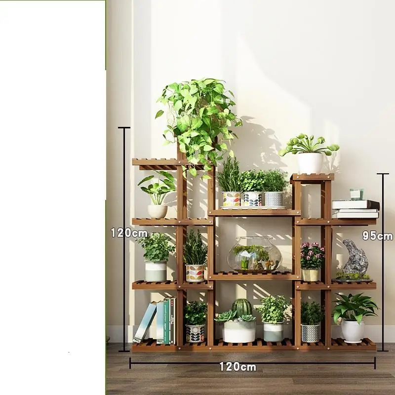 Version K Планте Estanteria Para Plantas деревянный стол Saksi Standi деревянные садовые полки для балкона стойки открытый цветок стенд завод полка - Цвет: Version K