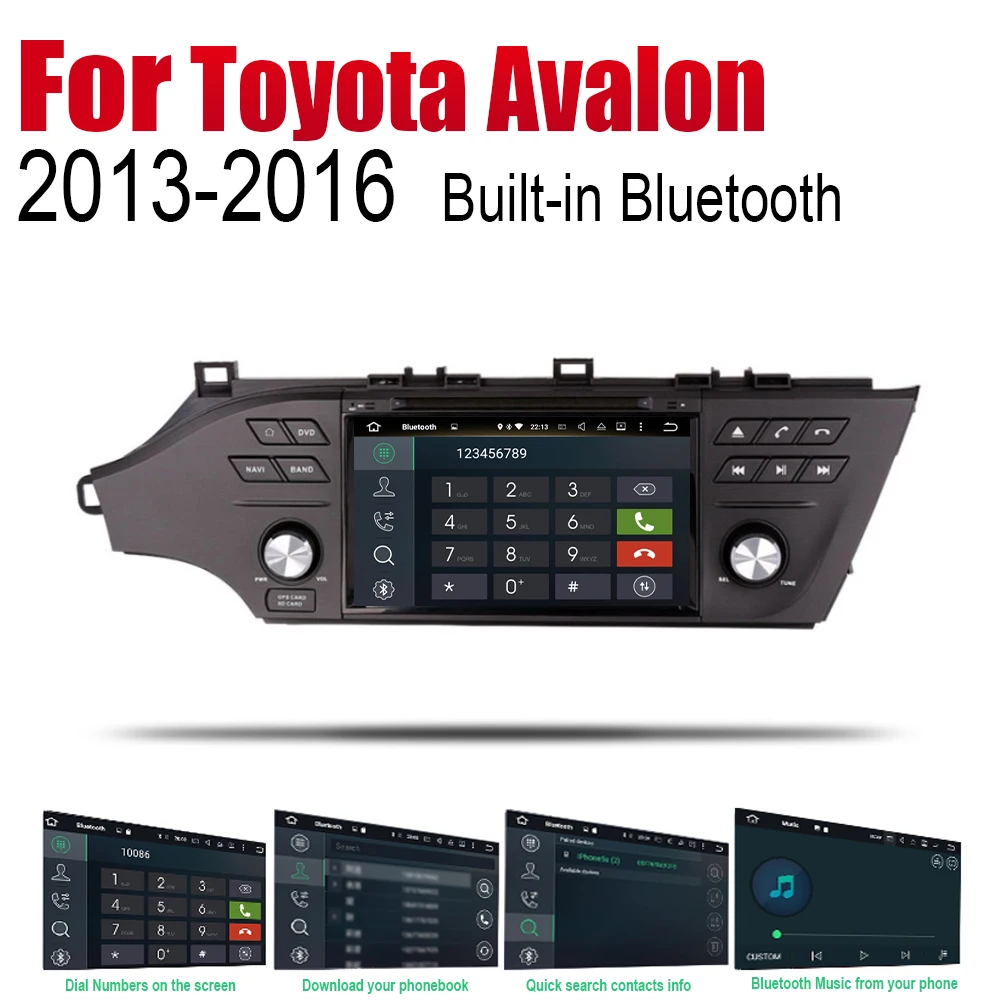 Автомагнитола ZaiXi 2 Din для Toyota Avalon 2013 ~ 2016 GPS навигация BT Wi Fi карта мультимедийная
