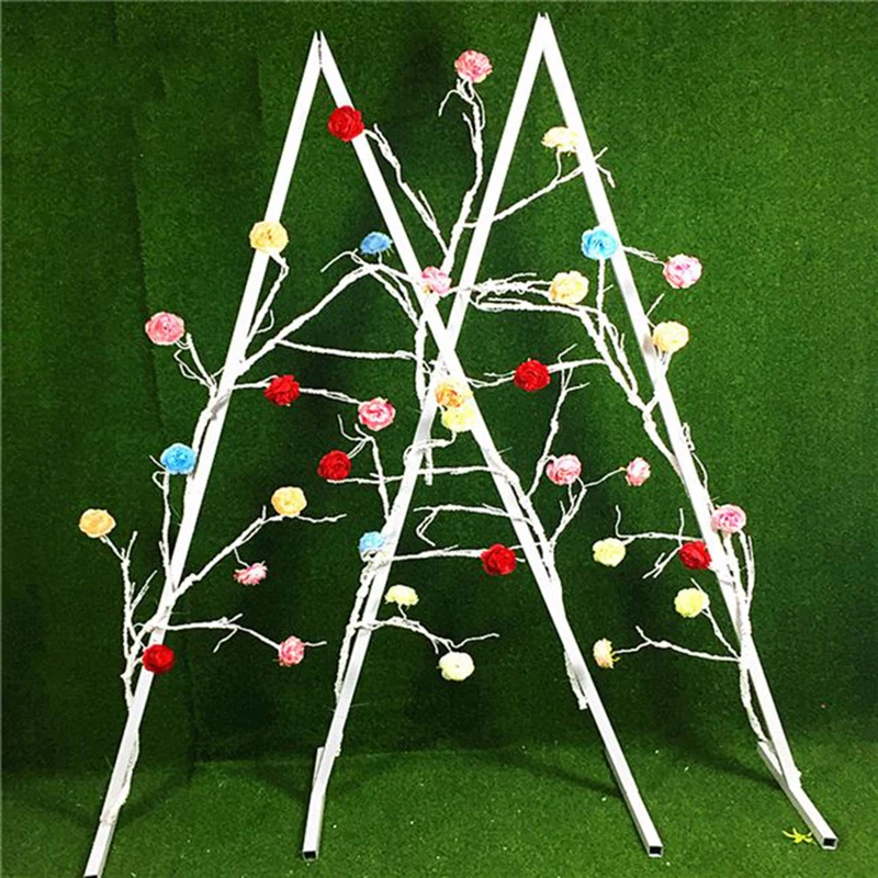 

Creative Wrought Iron Triangle Wedding Station Center Arch Shelf DIY Party Stage Background Path Decoration Party