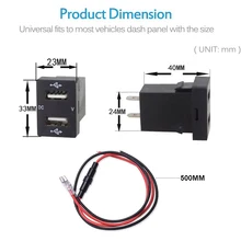 2.1A Dual USB Car Socket Charger 12-24V Promotional LED USB Car Power Adapter Charger For Toyota For Mobile Phone Car Charger