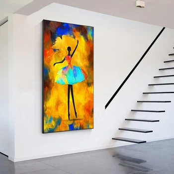 Ballet Girl Abstract Paintings Printed on Canvas 2