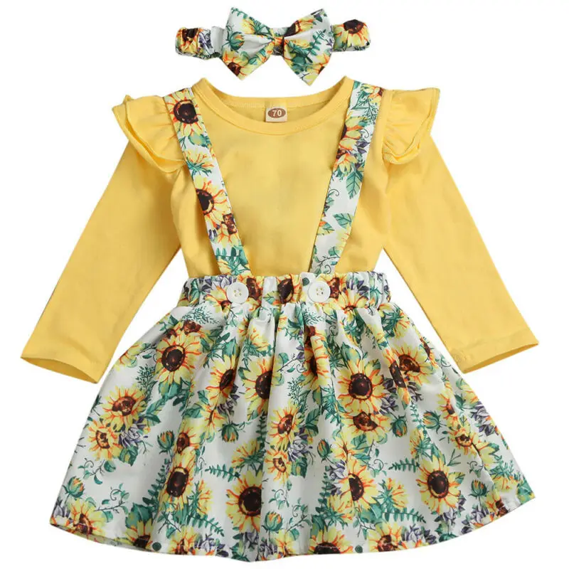 baby sunflower overalls
