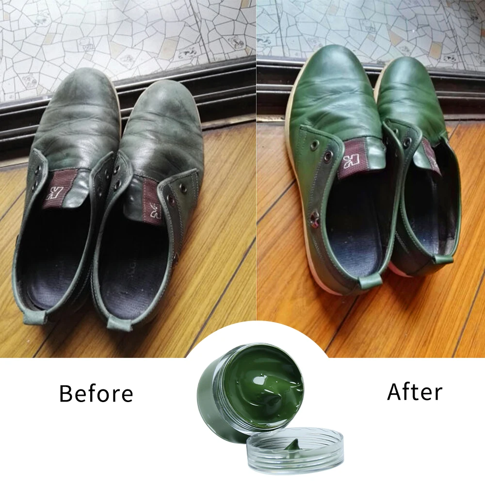 Leather Paint Shoe Cream Coloring in Bag Sofa Car Seat Scratch 30ml Army Green Leather Dye Repair Re leather paint