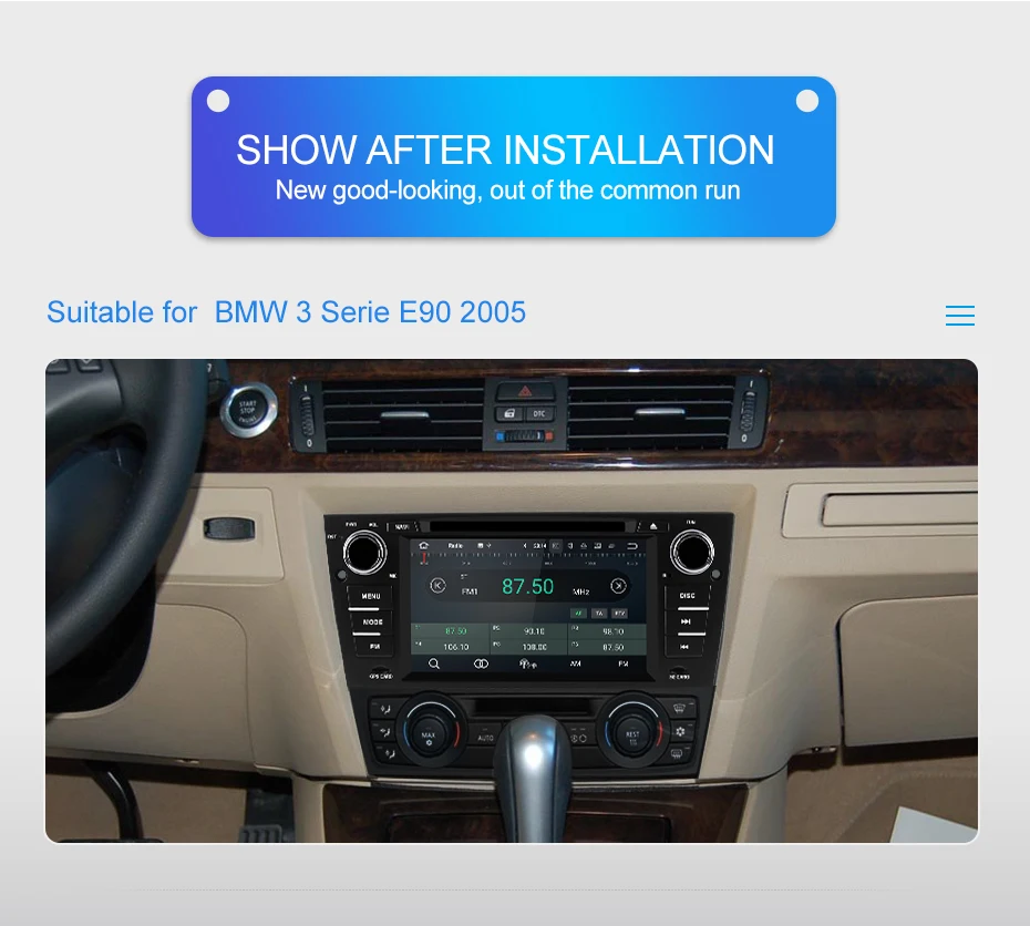 

Car Multimedia Player Car Radio Android 9.0 For BMW 320i Radio Bluetooth DSP 8 core Auto Radio parktronic 1 Din Navigation GPS