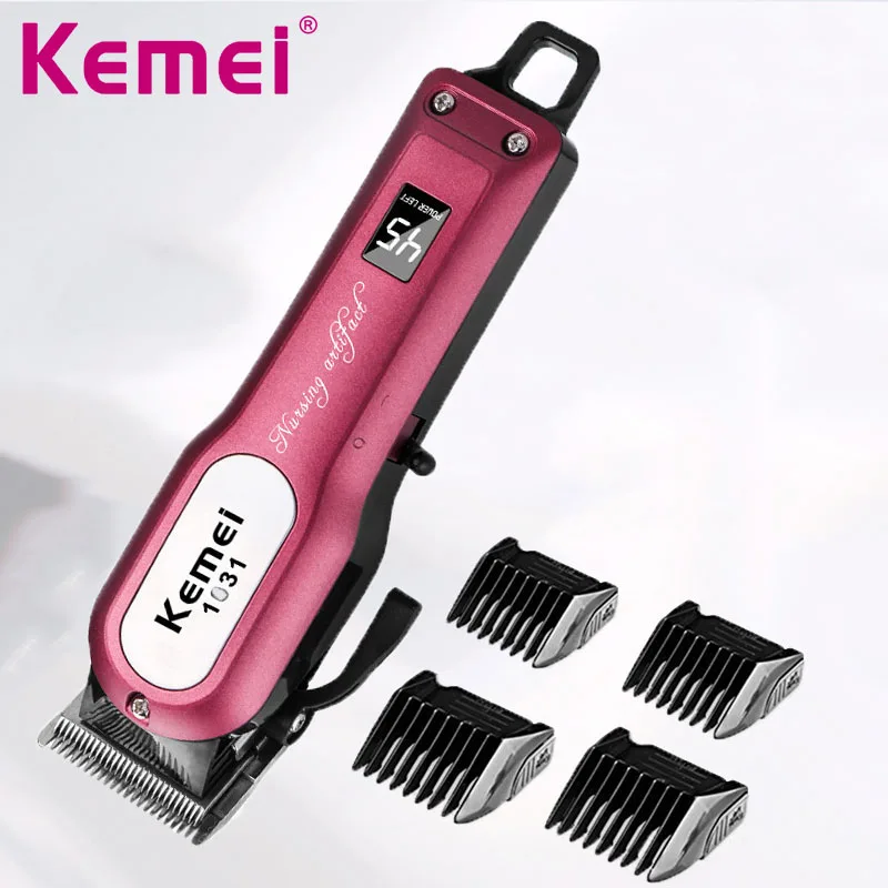 

Kemei Barber Hair Clipper Professional Baldheaded Beard Hair Trimmer Electric LCD Display Haircut Machine for Men Cutter F35