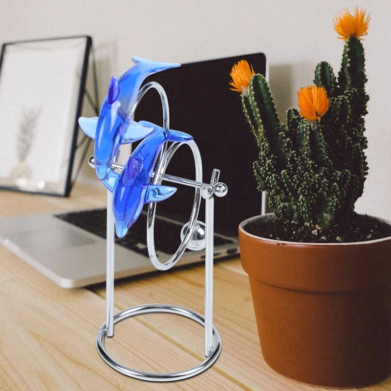  Dolphins Kinetic Art Balancing Decompression Toy Decompressive Science Psychology Home Office Decor