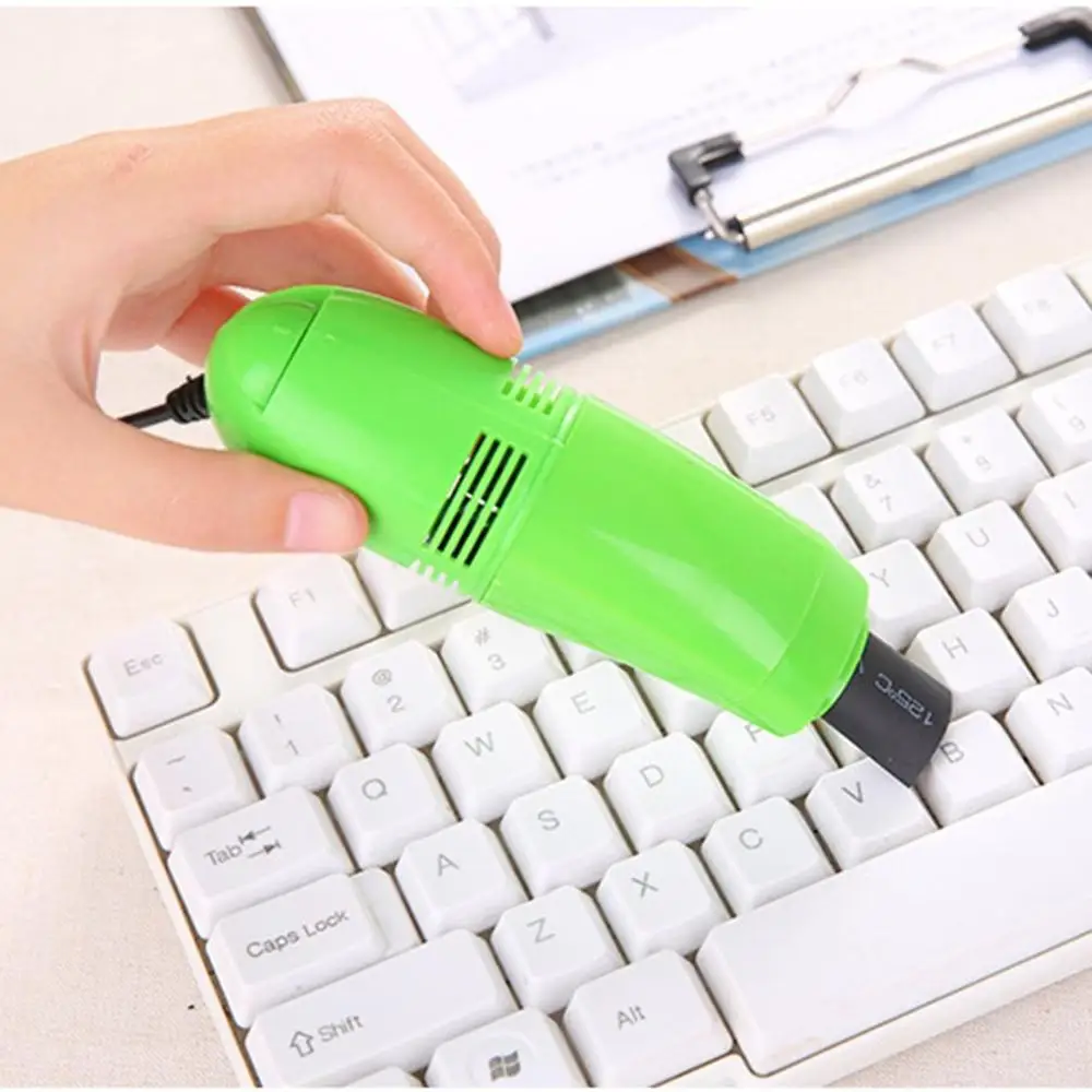 Green Мини компьютер Вакуумный USB пылесос для клавиатуры ПК щетка для ноутбука набор для очистки пыли Пылесос компьютер чистые инструменты - Цвет: Green