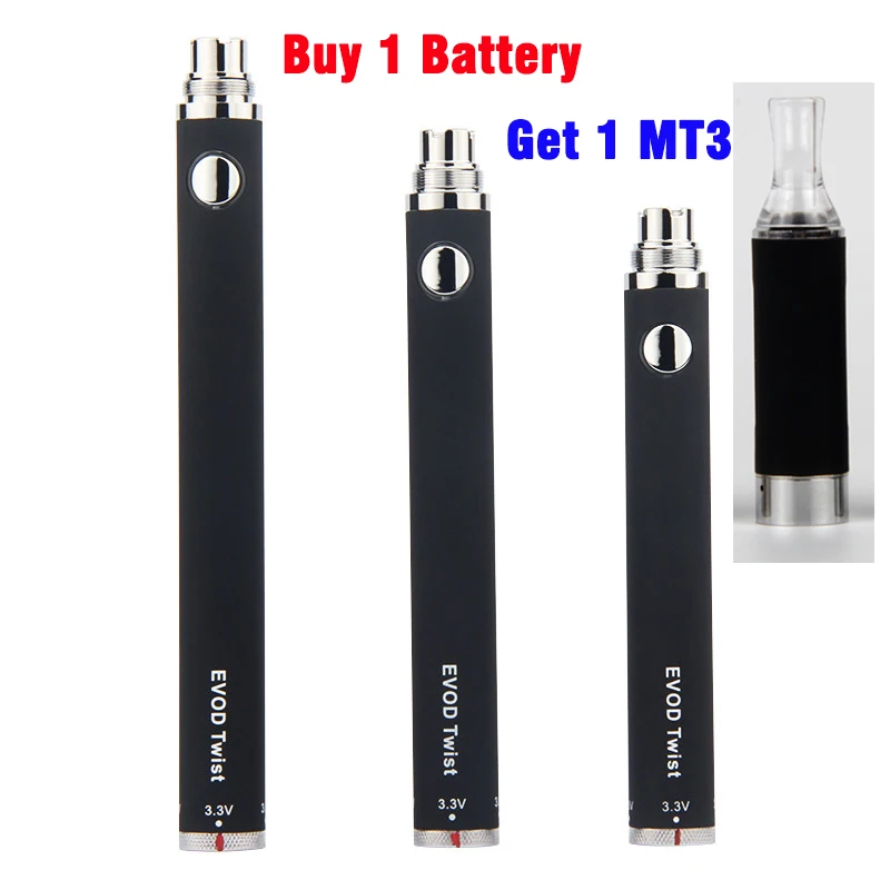 Evod твист переменной Напряжение 3 3-4 8 V Vape ручка Батарея 650 900 1100 мА/ч MT3 распылитель