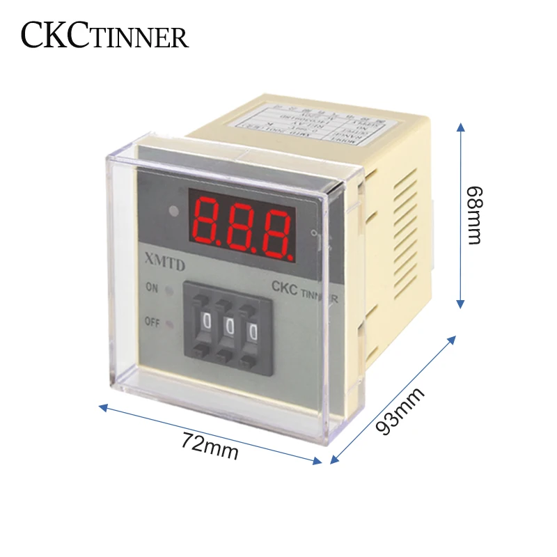 

XMTD-2001 PID Digital Display Temperature Controller 0-399℃ 0-999℃ K E PT100 Thermocouple 220AC 75*75mm Thermostat 220V 110V