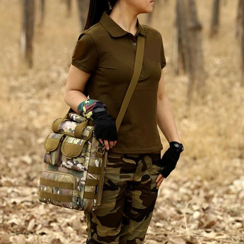 Тактическая Сумка Molle, сумка на плечо, военная сумка-мессенджер - Цвет: CP Camo