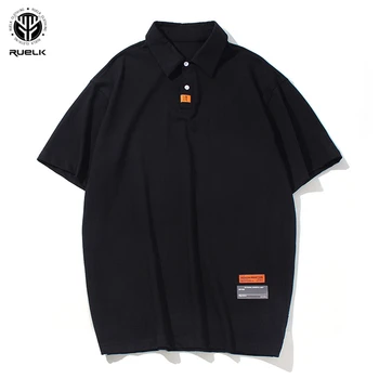 

RUELK Short Sleeve 2020 Summer New Fashion Casual Classic Solid Color Loose Cotton Polo Shirt Japanese Men's Clothing