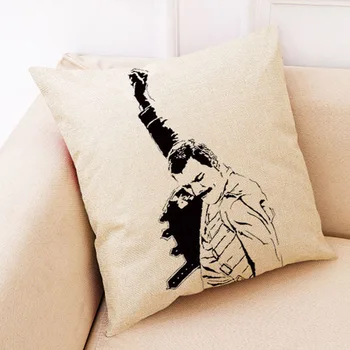 

Rock band queen Cushion Cover Pillow Cover Decorative Pillows Home Decor Cushion Cover For Living Room Cover Home Decor