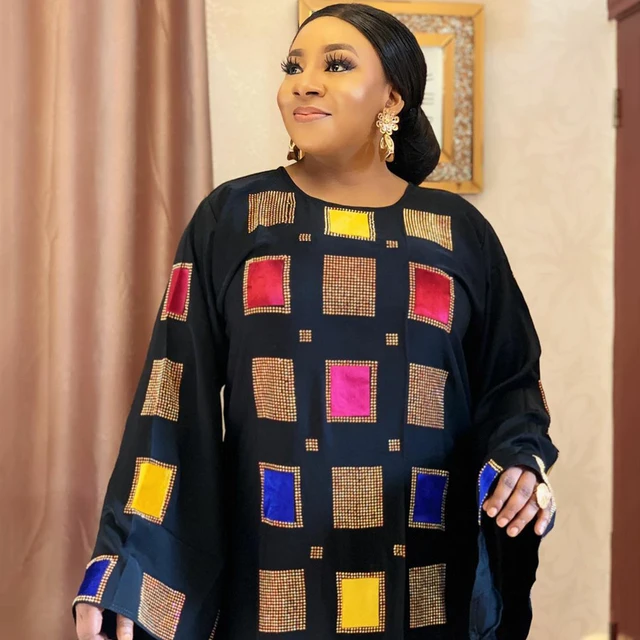 Onyeka Ankara Long Boubou Dress - Image 2