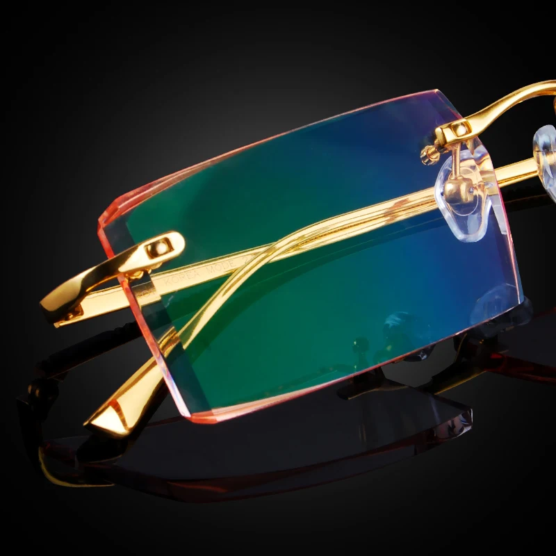 Очки мужские по рецепту чистый титан без оправы при близорукости дальнозоркости