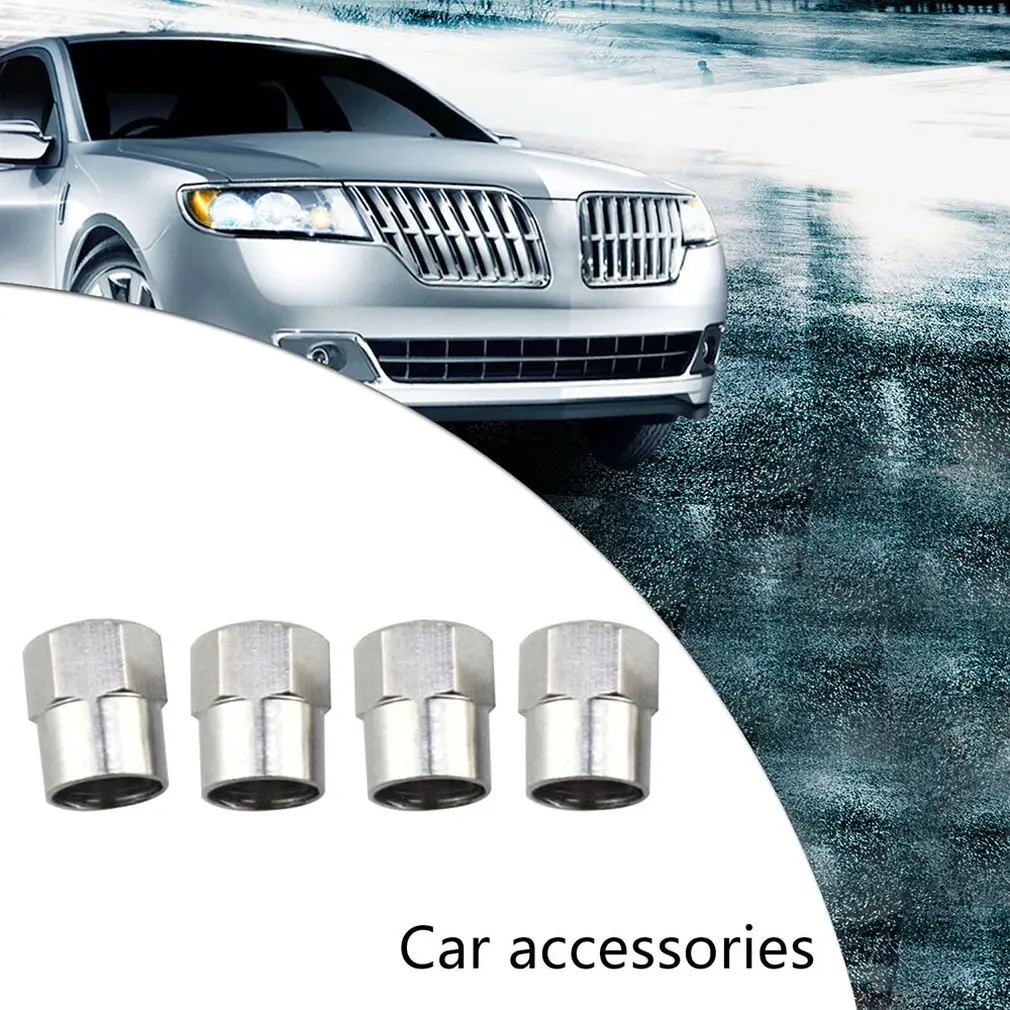4PCS/SET Chrome Plated Brass Automobile Car Valve Stem Caps Tire Air Covers Caps for Motorcycle Car Truck