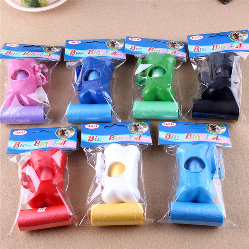 

Dog Waste Poop Bag Degradable Outdoor Pet Cat Excrement Garbage Clean Bags With Bone Dispenser Mini Container Pet Supplies @C