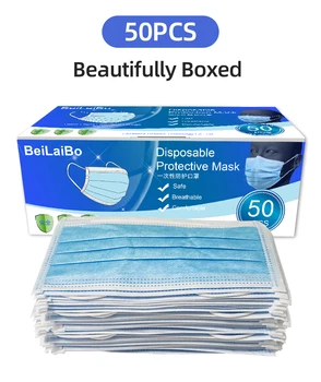 

PM2.5 3 layers Masks Anti Virus Dust Formaldehyde Bacteria Proof Foul Smell Protective Disposable Mouth Face Mask Masks 50pcs