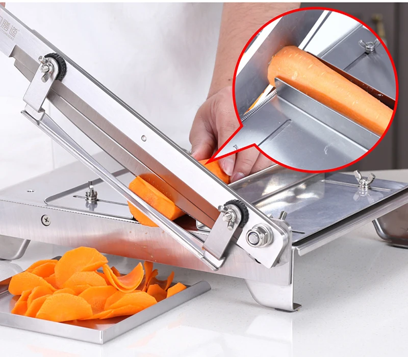 Moongiantgo Manual Meat Slicer Stainless Steel Ribs Bone Cutter