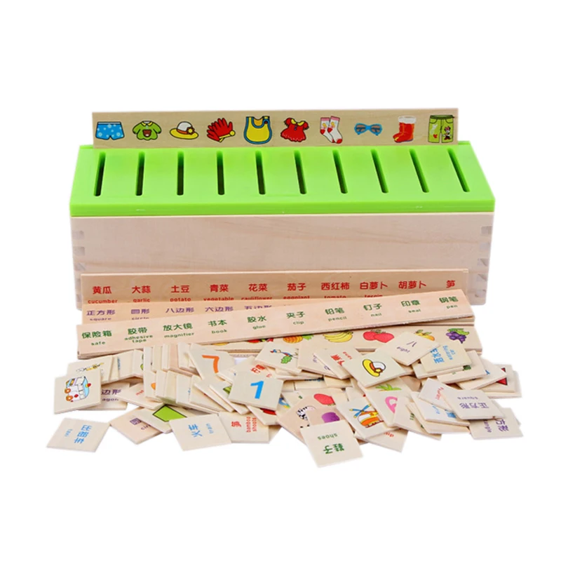 Early Educational Wooden Toys For Children Preschool Alphabet Classification Learning Knowledge Classification Box Puzzle Pairin