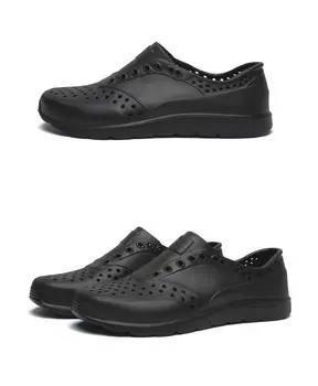 

JUNSRM 2020 Men Sandals Summer Porous Shoes Seaside Holiday Closed-toe Anti-slip Sandal Cool Shoes Men's Rafting Shoes Plus Size