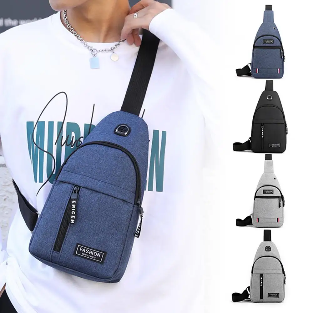 Men Waterproof Casual Chest Bag Portable One-shoulder Pouch For Outdoor