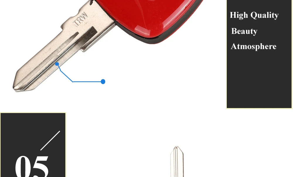 Jingyuqin для Ferrari 458 F430 612 ключ оболочки 1/3 Кнопка без выреза пустой клинок смарт-пульт дистанционного ключа чехол Замена Fob