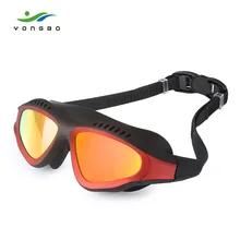 Стиль гальванические очки высокой четкости большая коробка водонепроницаемые противотуманные очки для мужчин и женщин для взрослых Простые Стеклянные очки для плавания