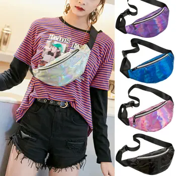 

Women Men Unisex Bag Small Waist Pack Solid Zipper Shoulder Tote Satchel Ladies Retro Messenger Crossbody Bag