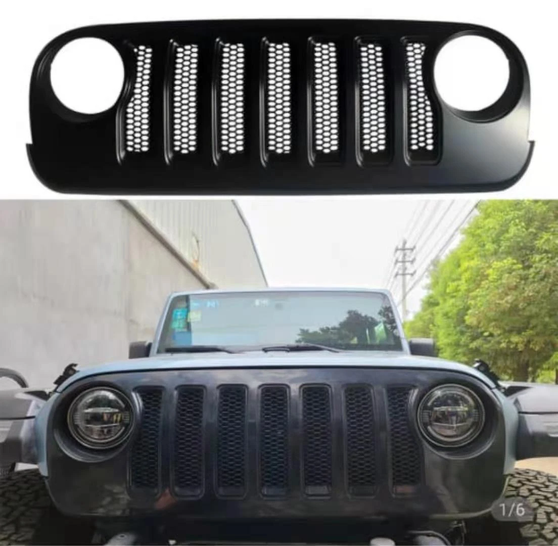LANTSUN J373 Black ABS Car Front Grille Grill JK to JL for Jeep for Wrangler  2007 2017 car accessories|Engine Bonnets| - AliExpress