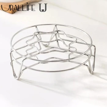 

Urallife Jordan&Judy Multifunctional Stainless Steel Steam Rack Round Pot Steaming Tray Durable Stand Cookware Tool For Kitchen