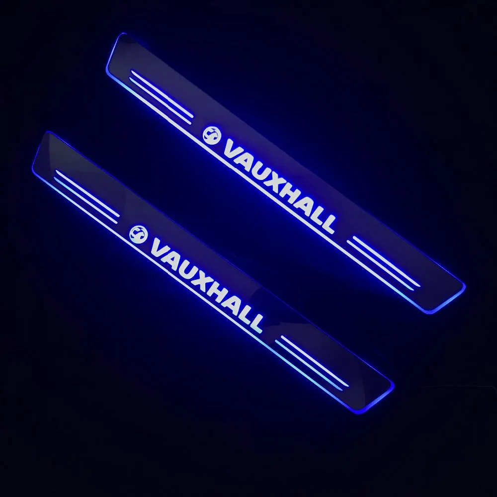 RQXR led движущиеся двери потертости для vauxhall динамический порог пластина плоская подкладка накладка струящаяся/натюрморт свет, 2 шт