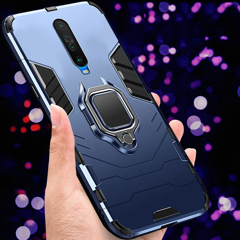 Чехол для телефона Xiaomi Redmi K30 чехол на магните в виде металлического колечка TPU +