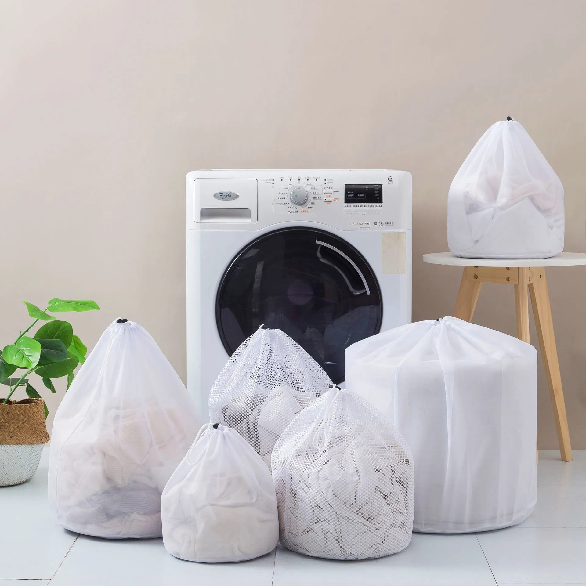 8 Sizes Washing Bags Drawstring Mesh Underwear Laundry Basket Polyester Net Washing Machine Bag Large Capacity Dirty Laundry Bag laundry bag shoe washing bag laundry basket laundry bags laundry hamper clothes basket lingerie washing bag