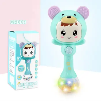 

Baby Teether Pacifier Light Beads Musical Stick Thumb Sound Teething Chewable Nursing Early Educational Baby Teether Oral Care