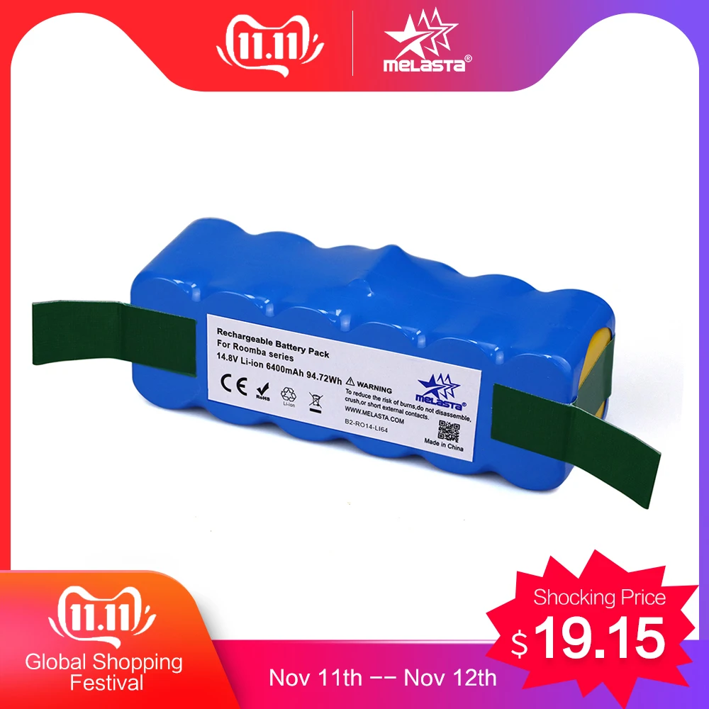 Preise 6.4Ah 14,8 V Li Ion Akku für iRobot Roomba 500 600 700 800 Serie 510 530 550 560 580 620 630 650 760 770 780 790 870 880 R3