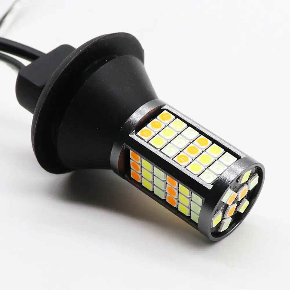 Хорошее качество BA15S 1156 светодиодный светильник 81SMD Canbus Белый Синий DRL Янтарный указатель поворота 54W