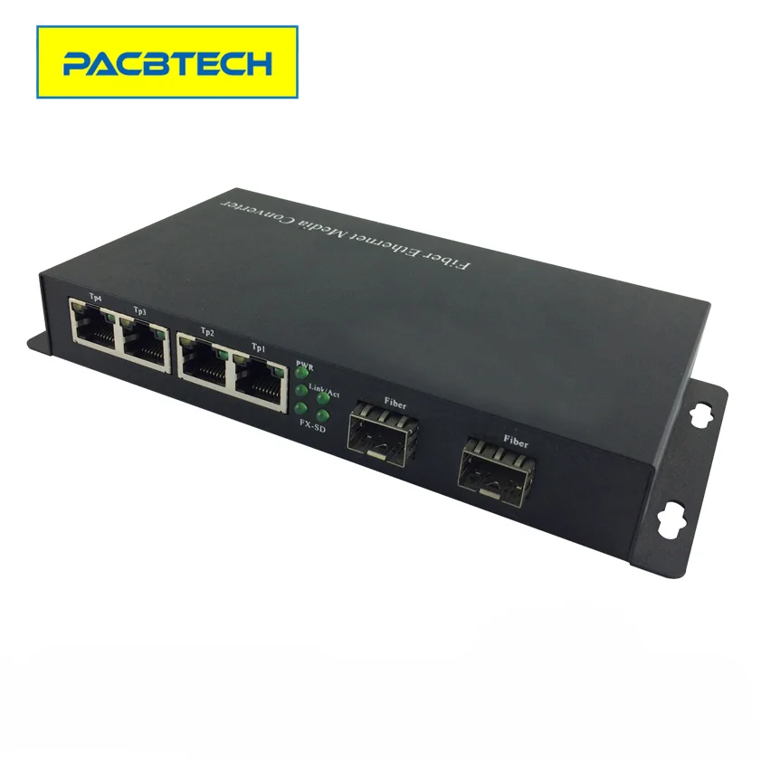 1000M 2SFP слот + 4RJ45 волоконно-оптический переключатель без SFP модуля | Мобильные