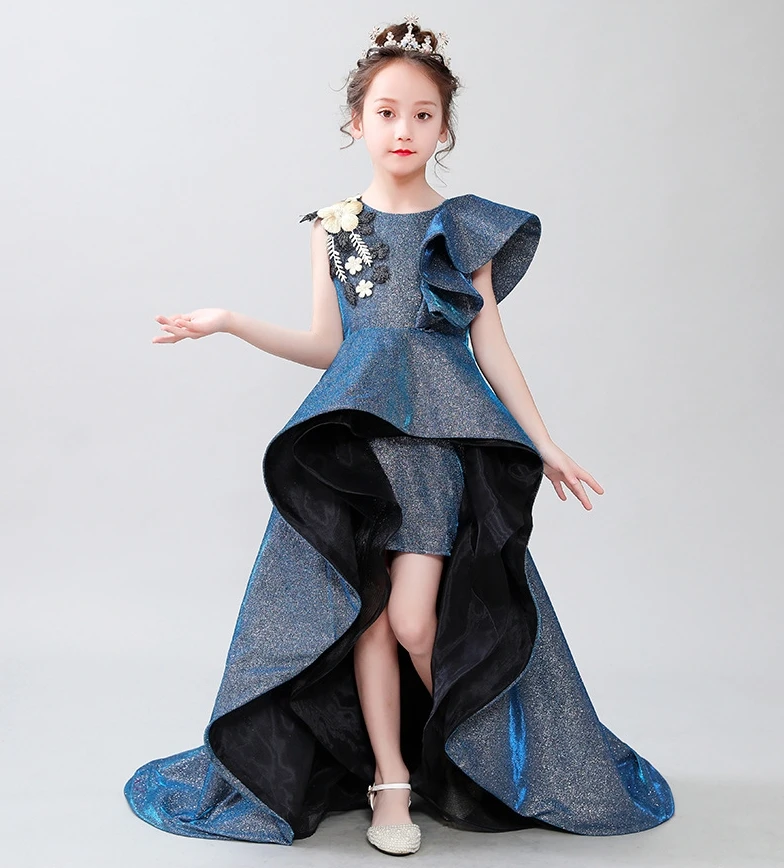 2020 Luxury Bling Pageant Dresses Sequins Flower Girls Dress First Communion High Low Proresses Prom for | Свадьбы и торжества