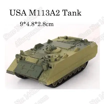 1pcs 1:72 4D Plastic Assemble Tank Kits World War II Model Puzzle Assembling Military Sand Table Toys For Children 25