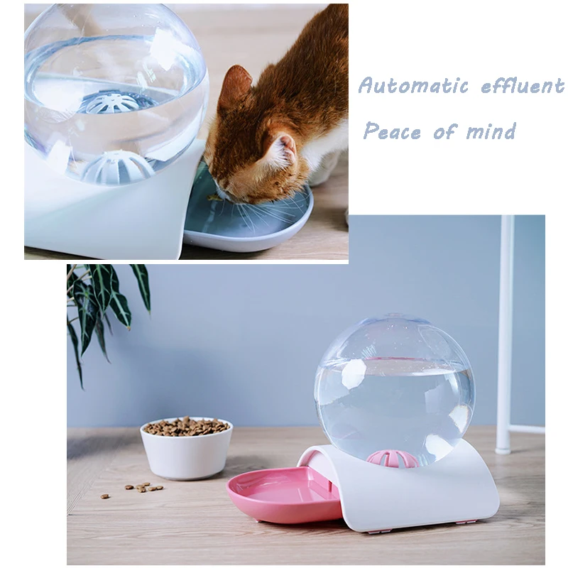 

Bubble Automatic Cat Water Fountain For Pets Water Dispenser Cat Drink 2.8L No Electricity Pet decoration pet water fountain