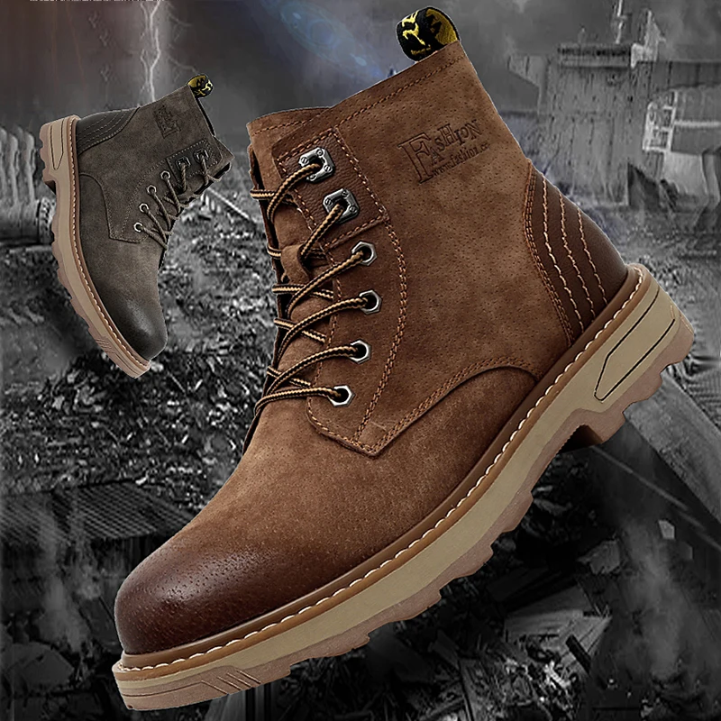 

Fashion Snow Boots Men Work Shoes Vintage Handmade Casual Shoes Brand High Quality Lace-up Trend Shoes Winter Boots %9703