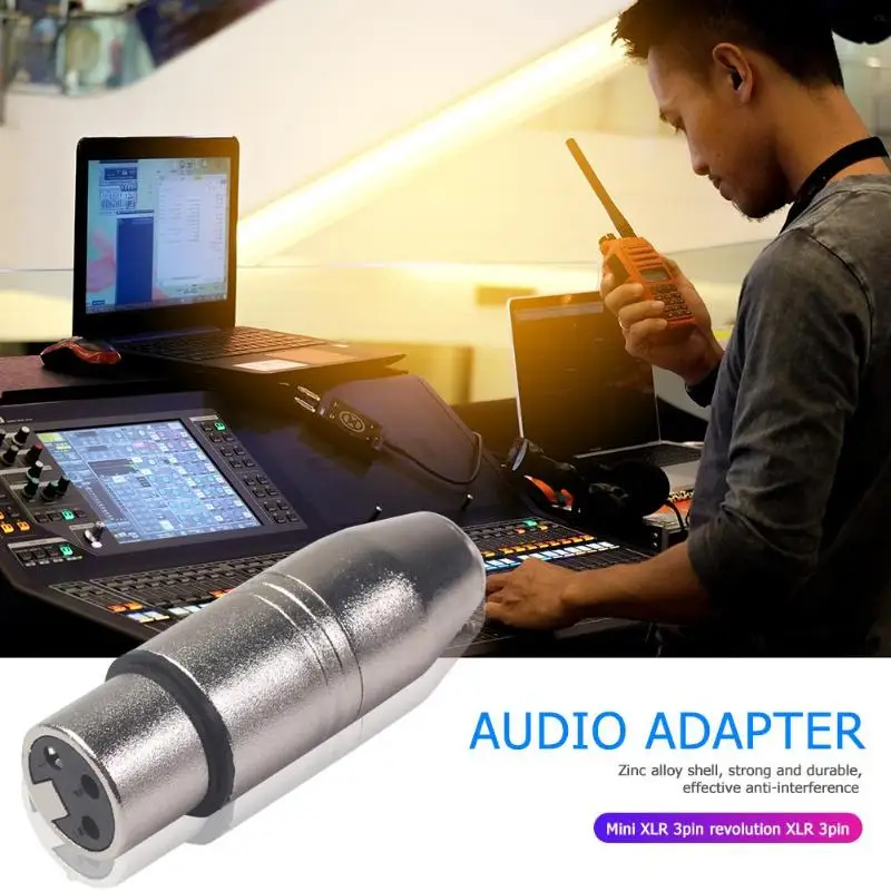Лидер продаж аудио адаптер нежный дизайн мини XLR 3 контактный разъем для XLR 3-контактный разъем Аудио Металлический микрофон разъем адаптера