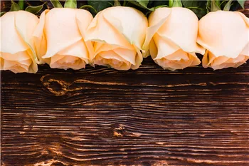 

SHENGYONGBAO Vinyl Custom Christmas Photography Backdrops Prop flower and Wood Planks Photo Studio Background V191102-71589